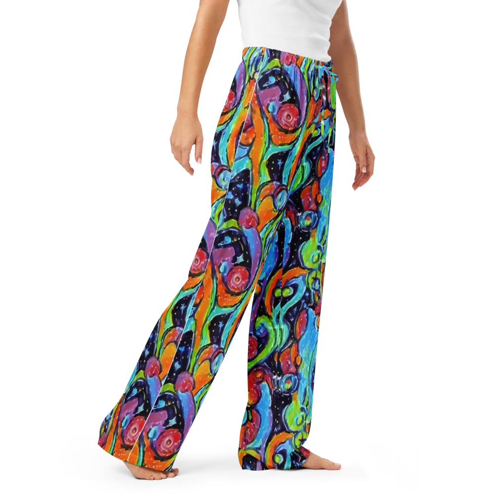 Cosmic Fruitfall on Women's Pajama Pants — Right Front