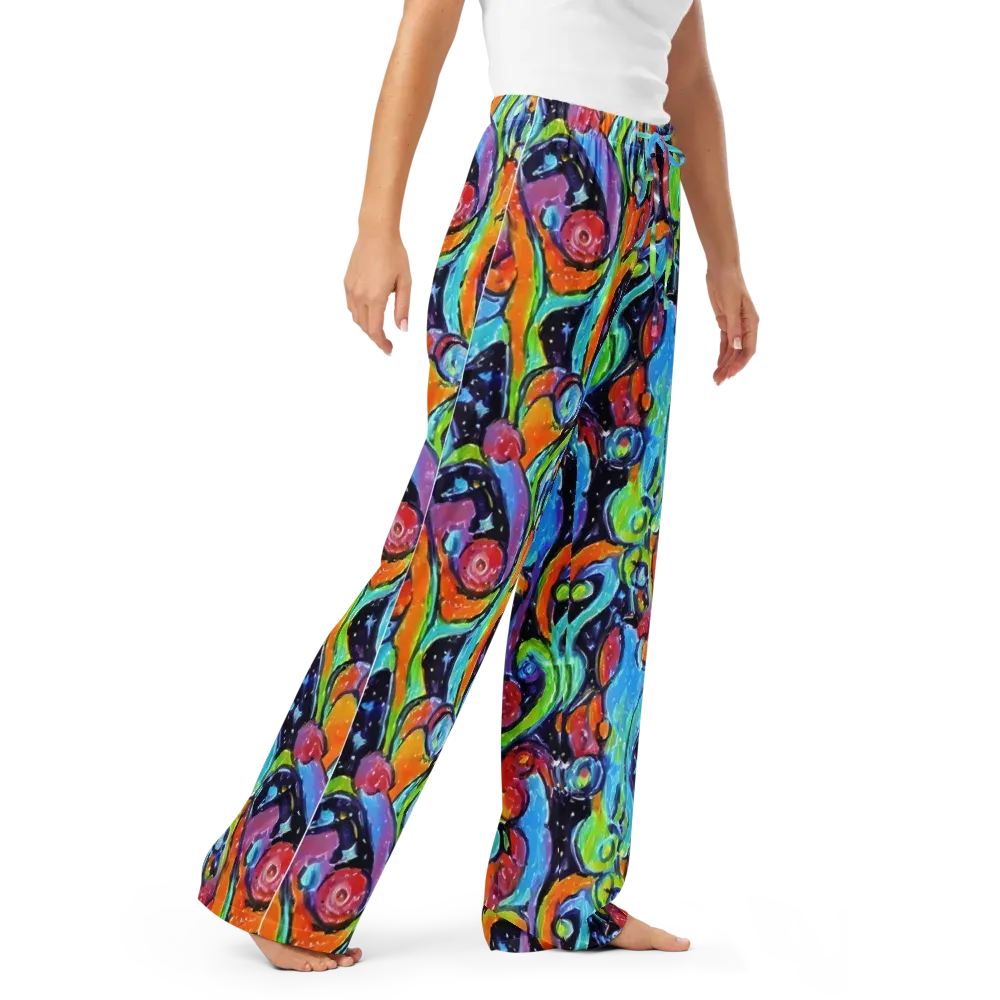Cosmic Fruitfall on Women's Pajama Pants — Right Front