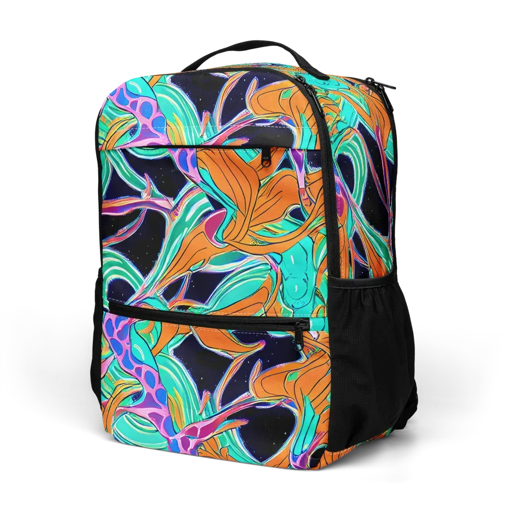 Orbiting Leaves on Utility Backpack — Left Front