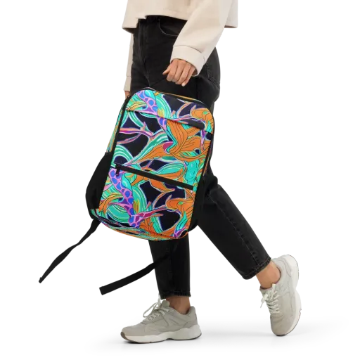 Orbiting Leaves on a Utility Backpack
