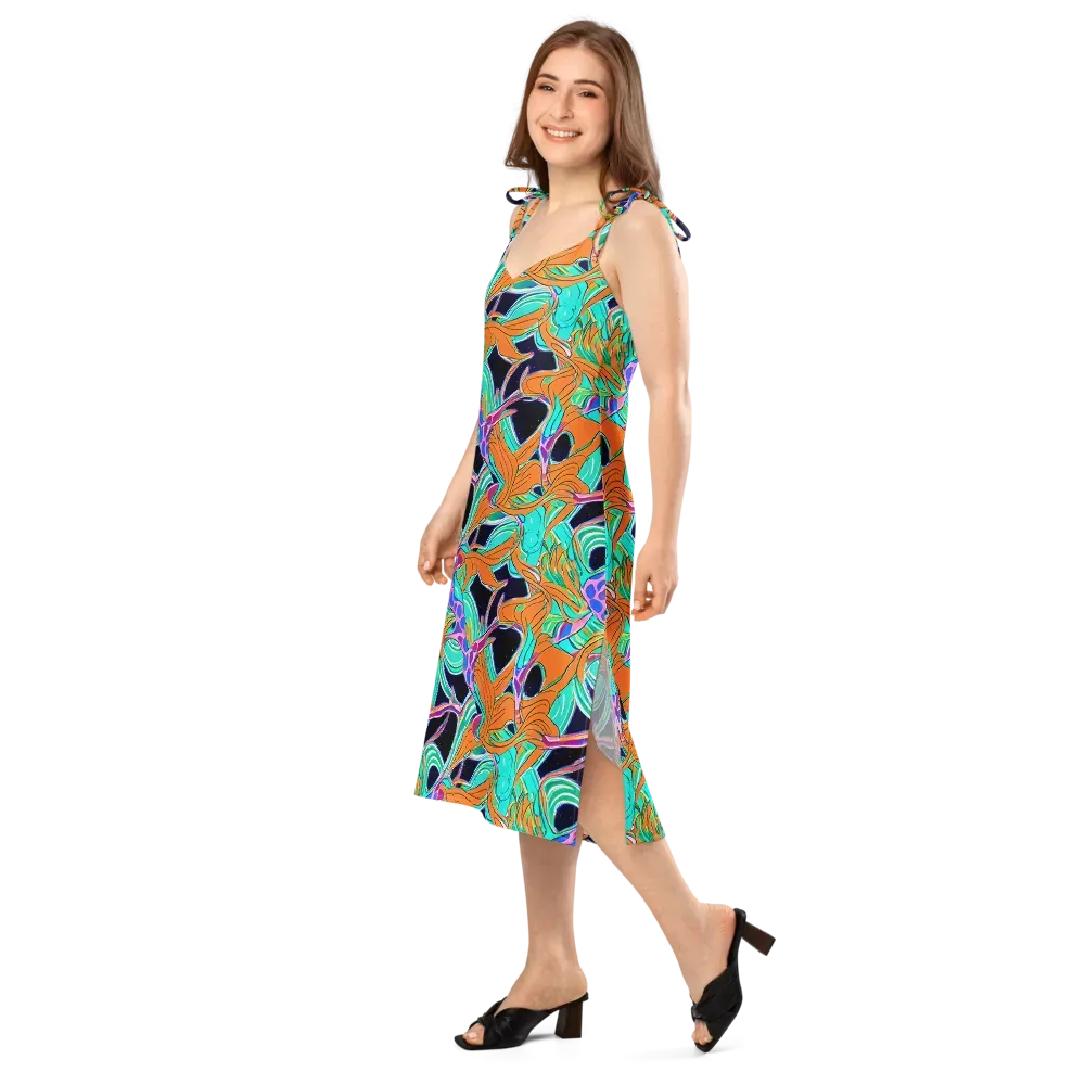 Orbiting Leaves on Slip Dress — Left Front