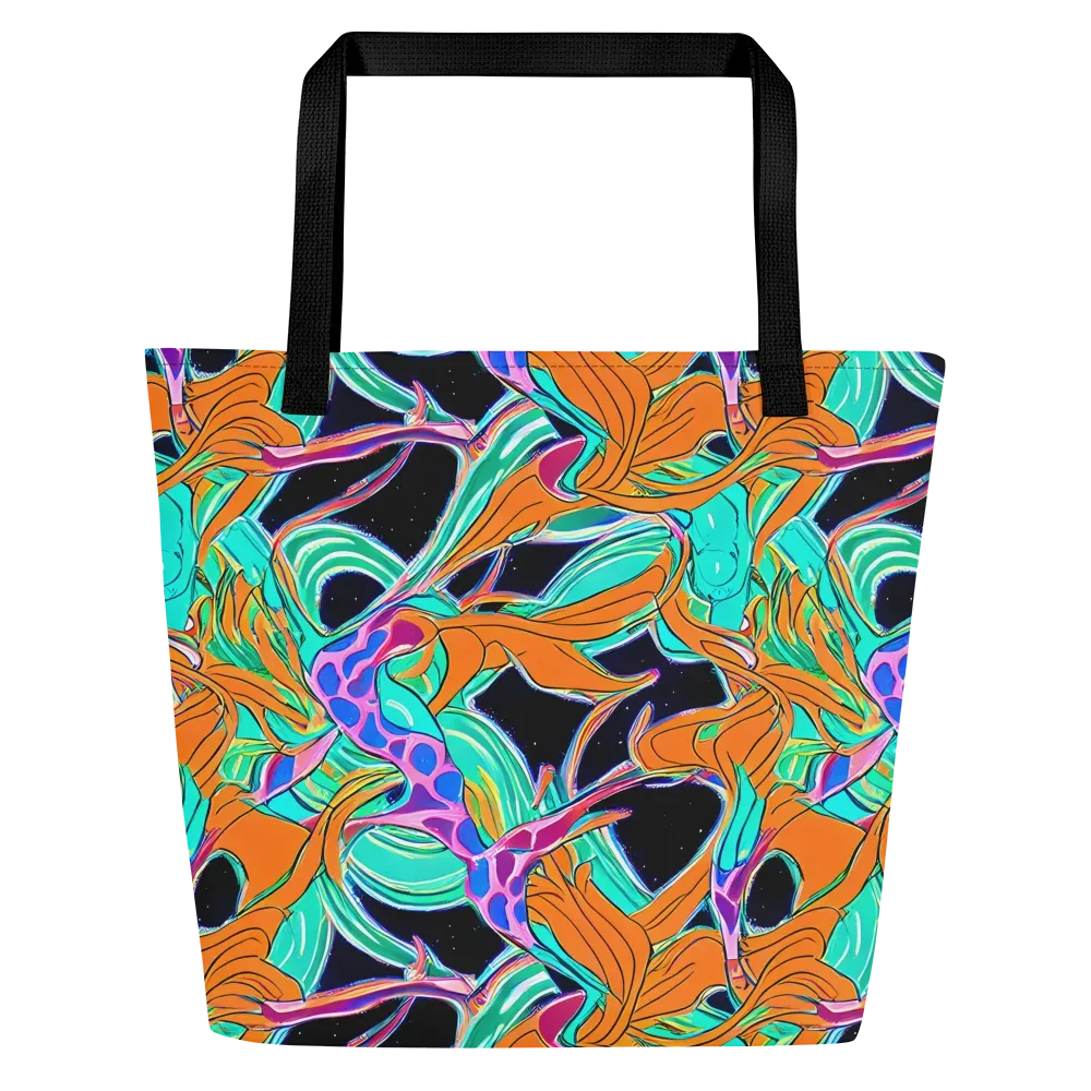Orbiting Leaves on Large Tote Bag W/ Pocket — Front