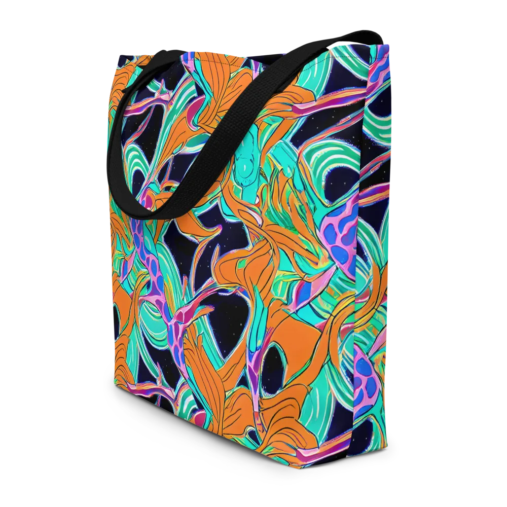 Orbiting Leaves on Large Tote Bag W/ Pocket — Front