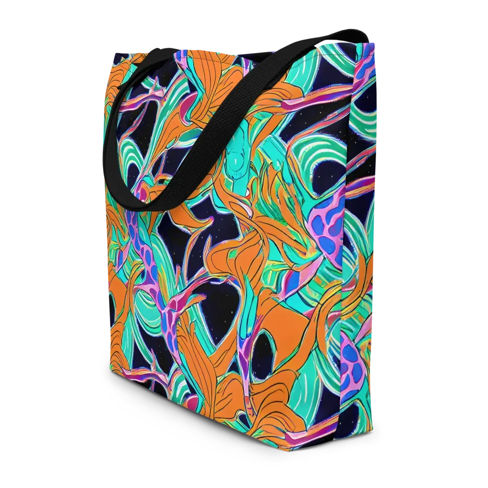 Orbiting Leaves on Large Tote Bag W/ Pocket — Front
