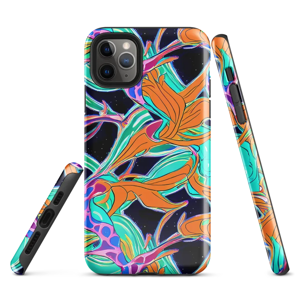 Orbiting Leaves on Tough Case for iPhone® — Front