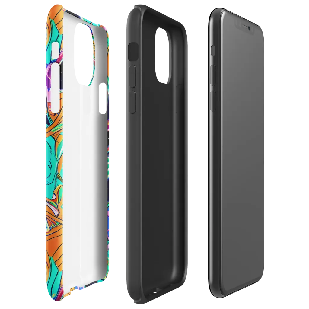 Orbiting Leaves on Tough Case for iPhone® — Right
