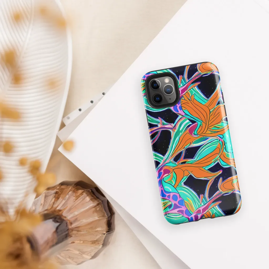 Orbiting Leaves on Tough Case for iPhone® — Front
