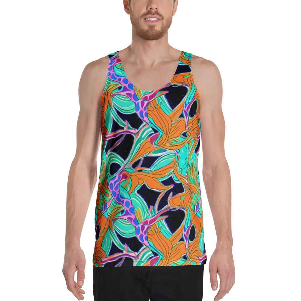 Orbiting Leaves on Men's Tank Top — Front