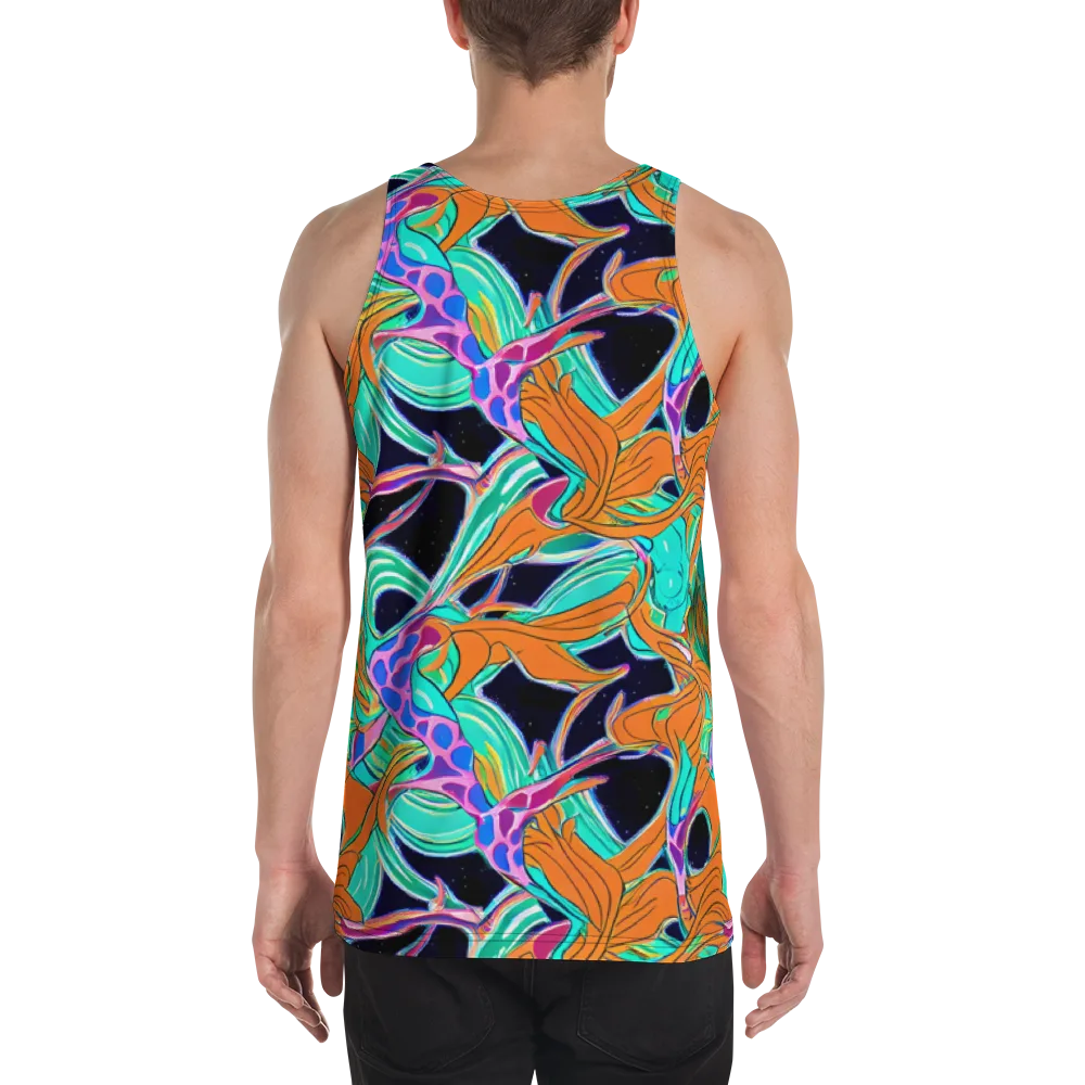 Orbiting Leaves on Men's Tank Top — Back