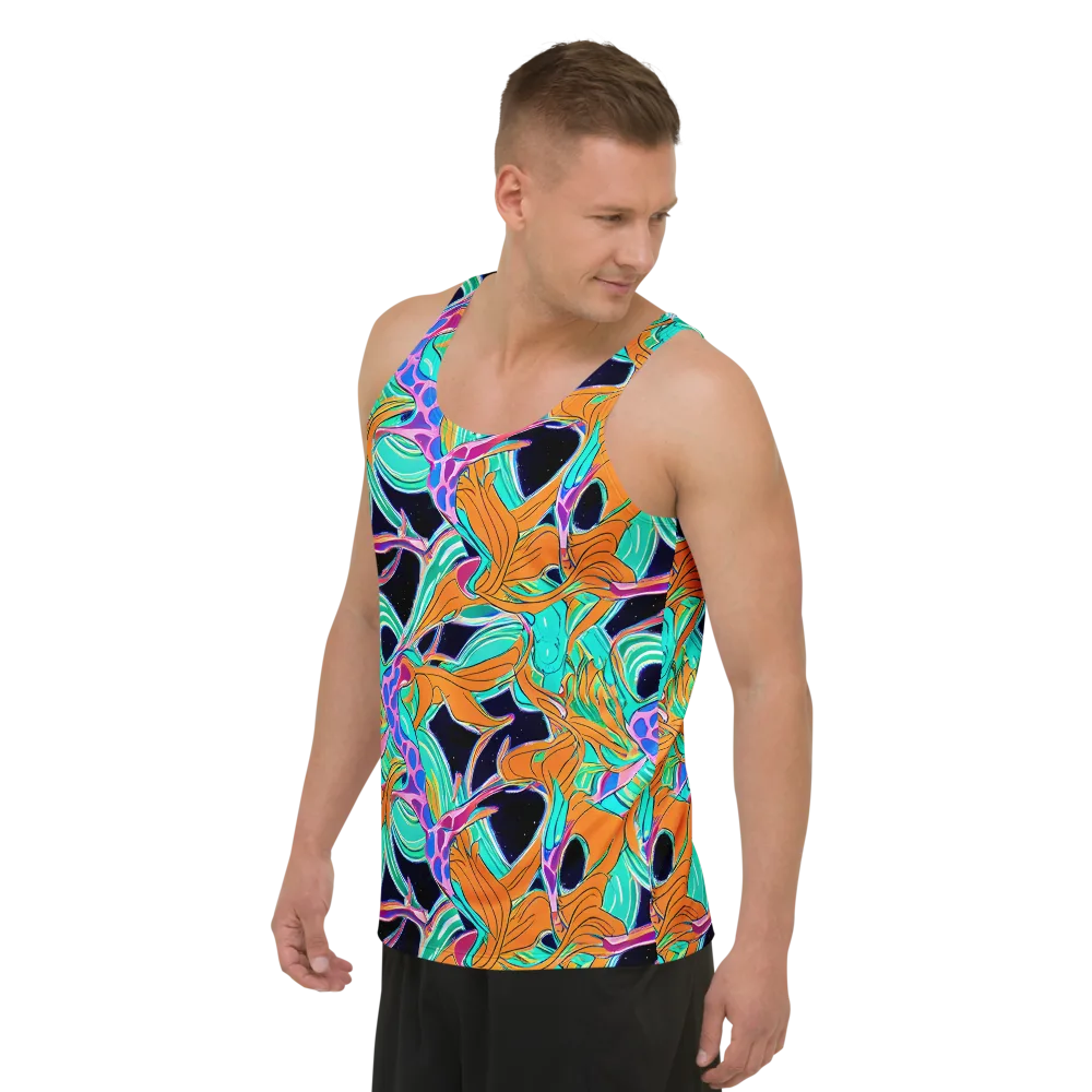 Orbiting Leaves on Men's Tank Top — Left Front