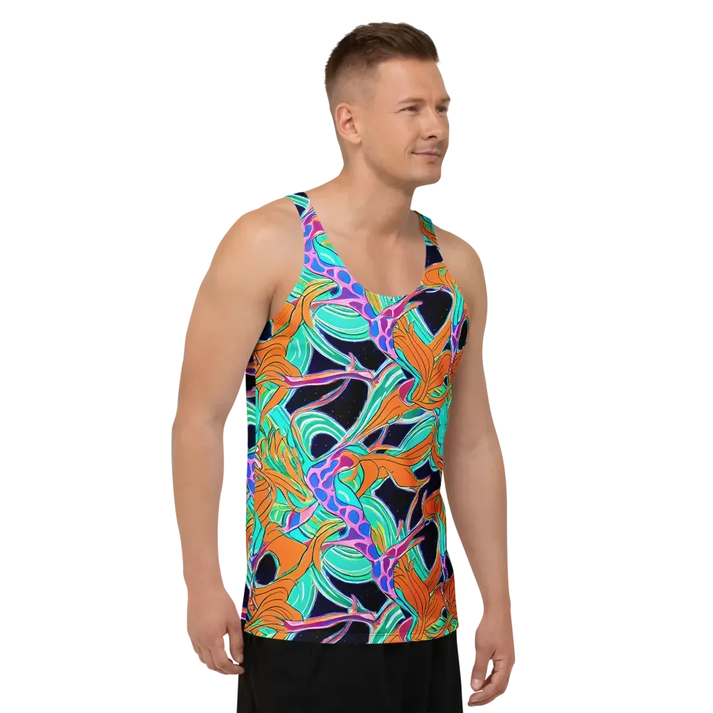 Orbiting Leaves on Men's Tank Top — Right Front