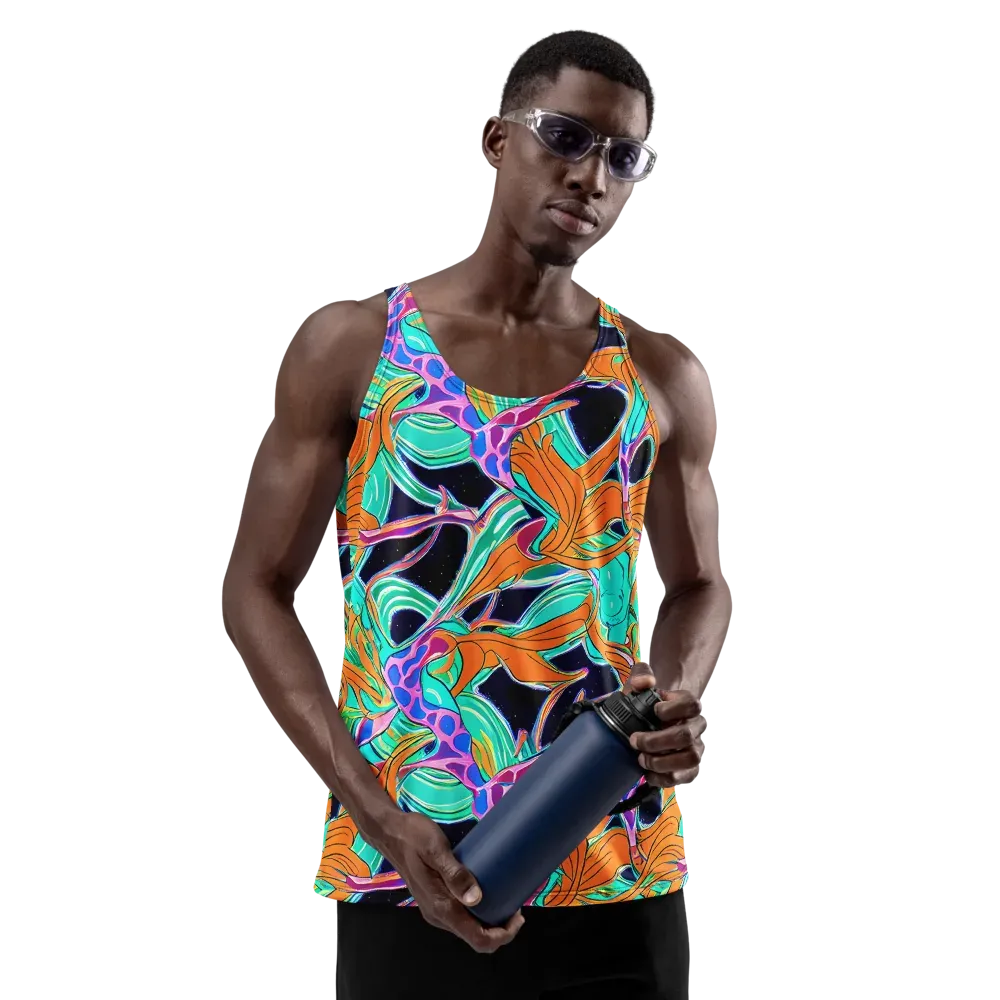 Orbiting Leaves on Men's Tank Top — Front