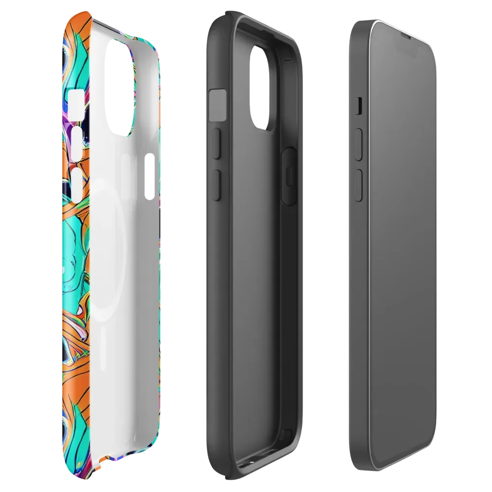 Orbiting Leaves on MagSafe Tough Case for iPhone® — Front