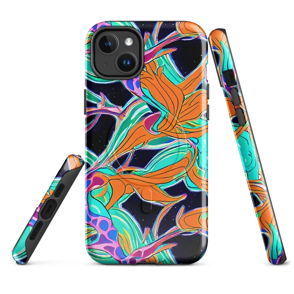 Orbiting Leaves on MagSafe Tough Case for iPhone® — Front
