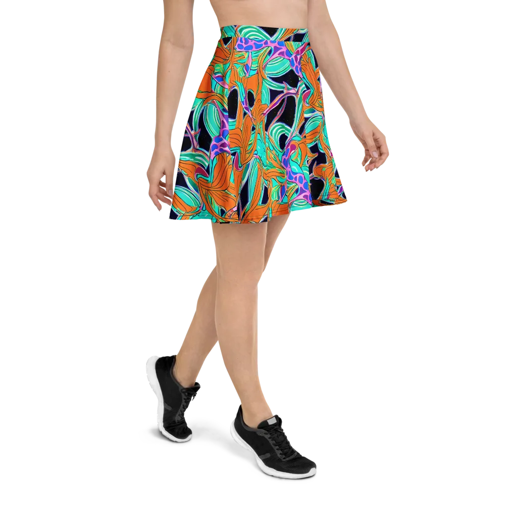 Orbiting Leaves on Skater Skirt — Right