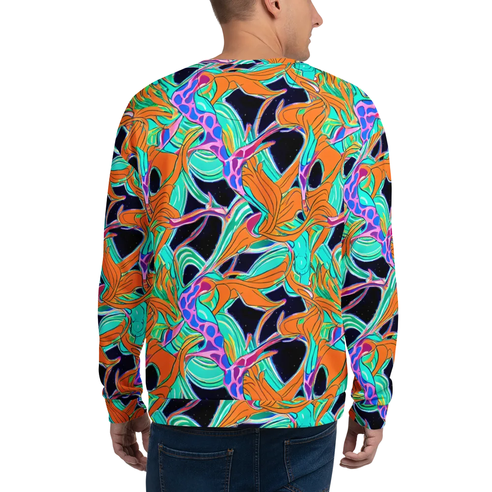Orbiting Leaves on Sweatshirt — Back