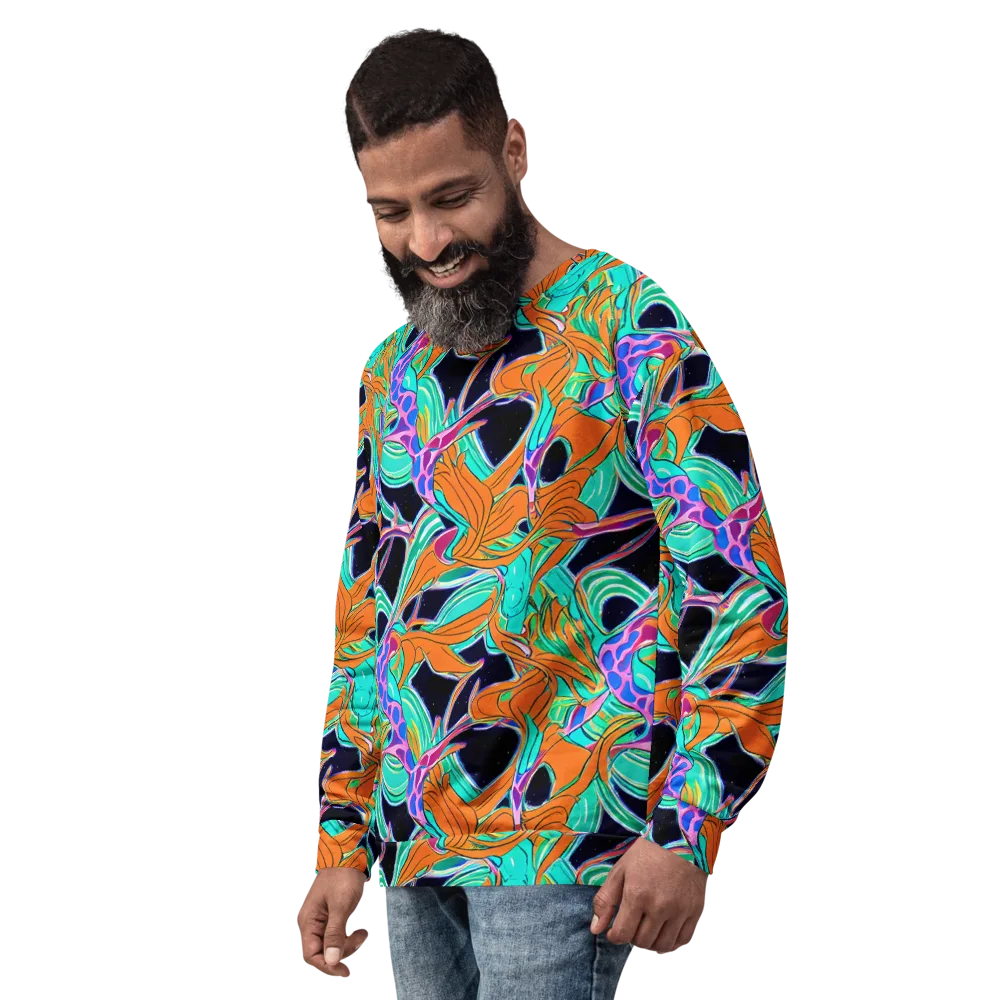 Orbiting Leaves on Sweatshirt — Left Front