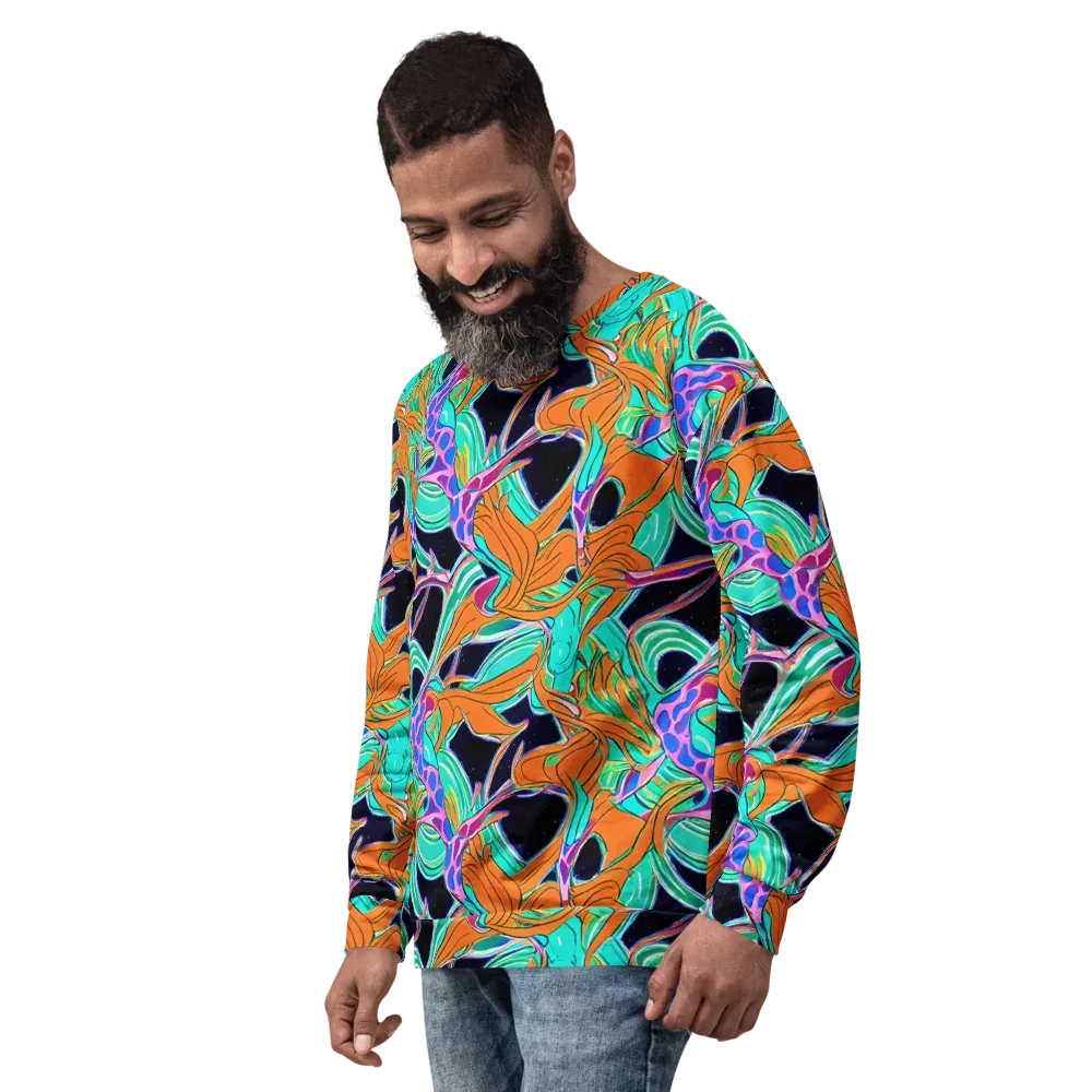 Orbiting Leaves on Sweatshirt — Left Front