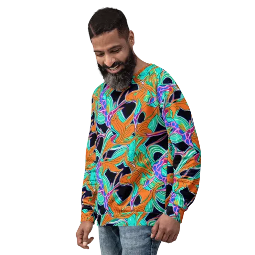 Orbiting Leaves on a Sweatshirt