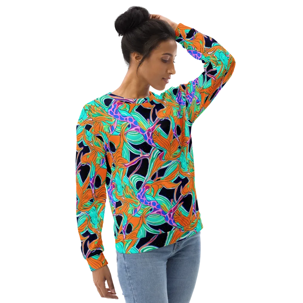 Orbiting Leaves on Sweatshirt — Right Front