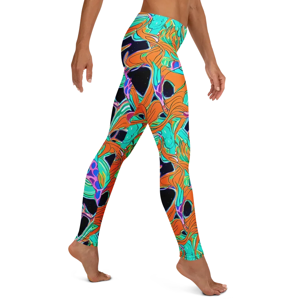 Orbiting Leaves on Leggings — Right