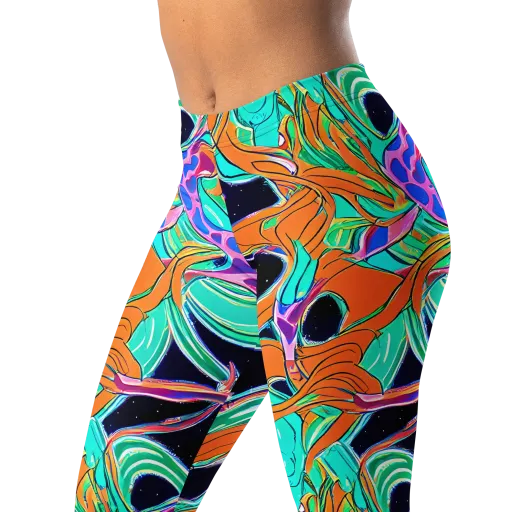 Orbiting Leaves on a Leggings