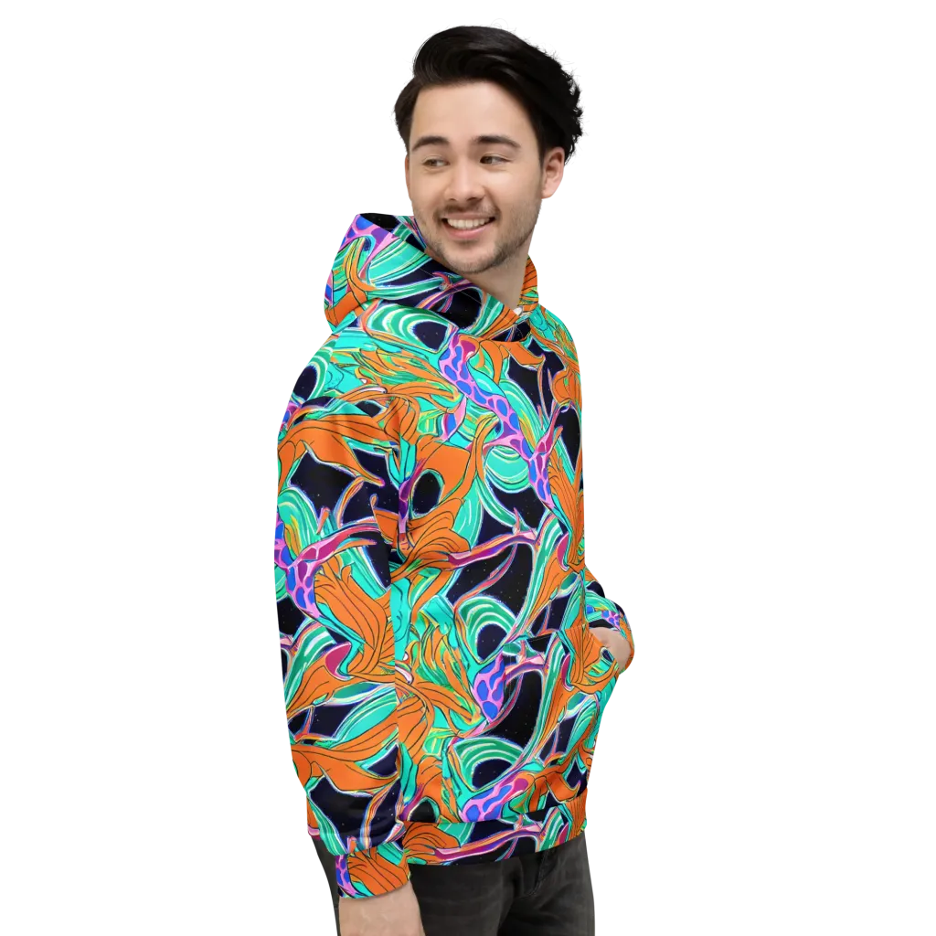 Orbiting Leaves on Hoodie — Right