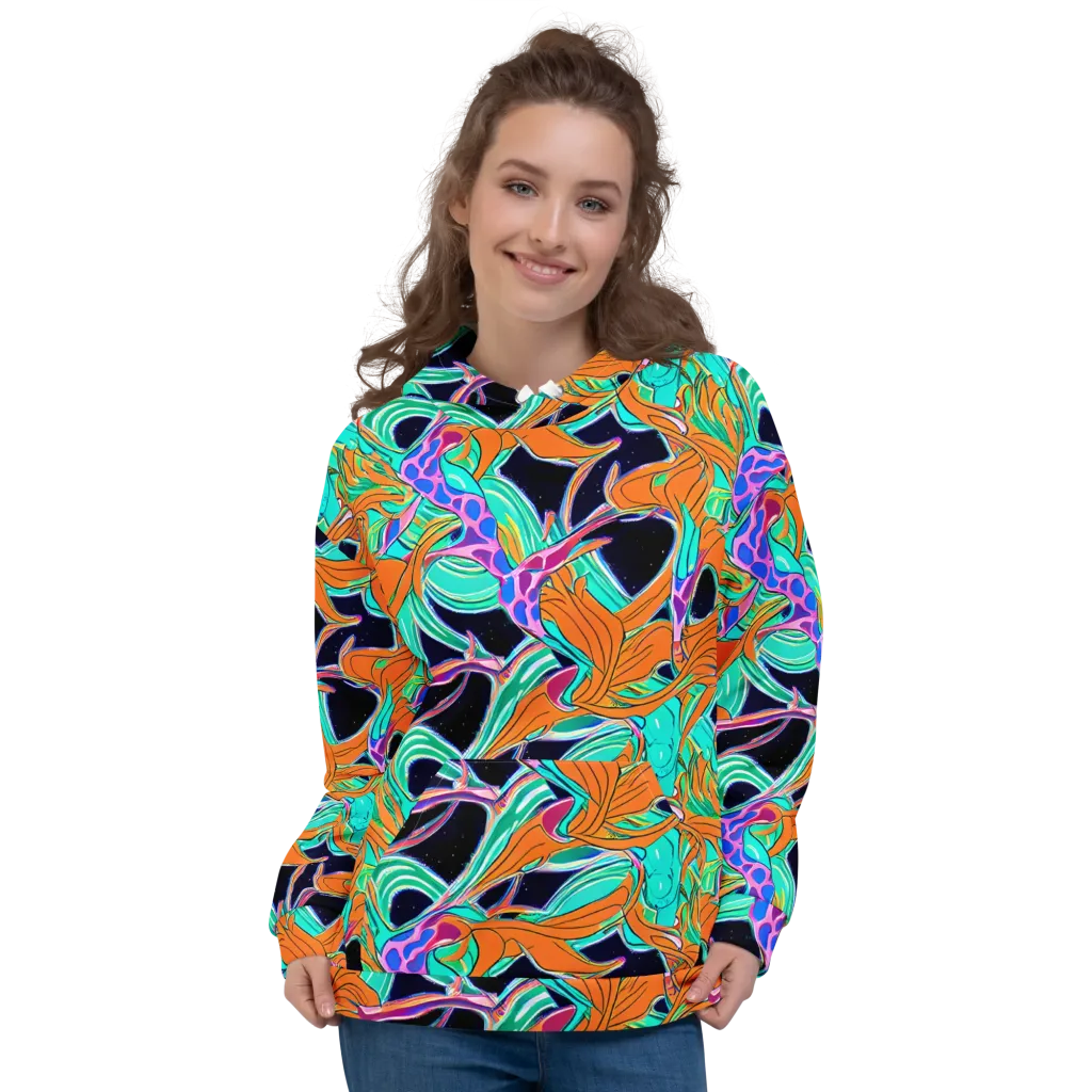 Orbiting Leaves on Hoodie — Front