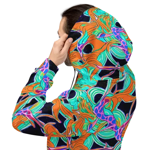 Orbiting Leaves on a Hoodie