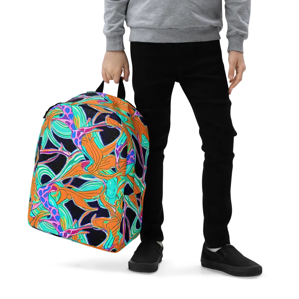 Orbiting Leaves on Minimalist Backpack — Zoomed-in