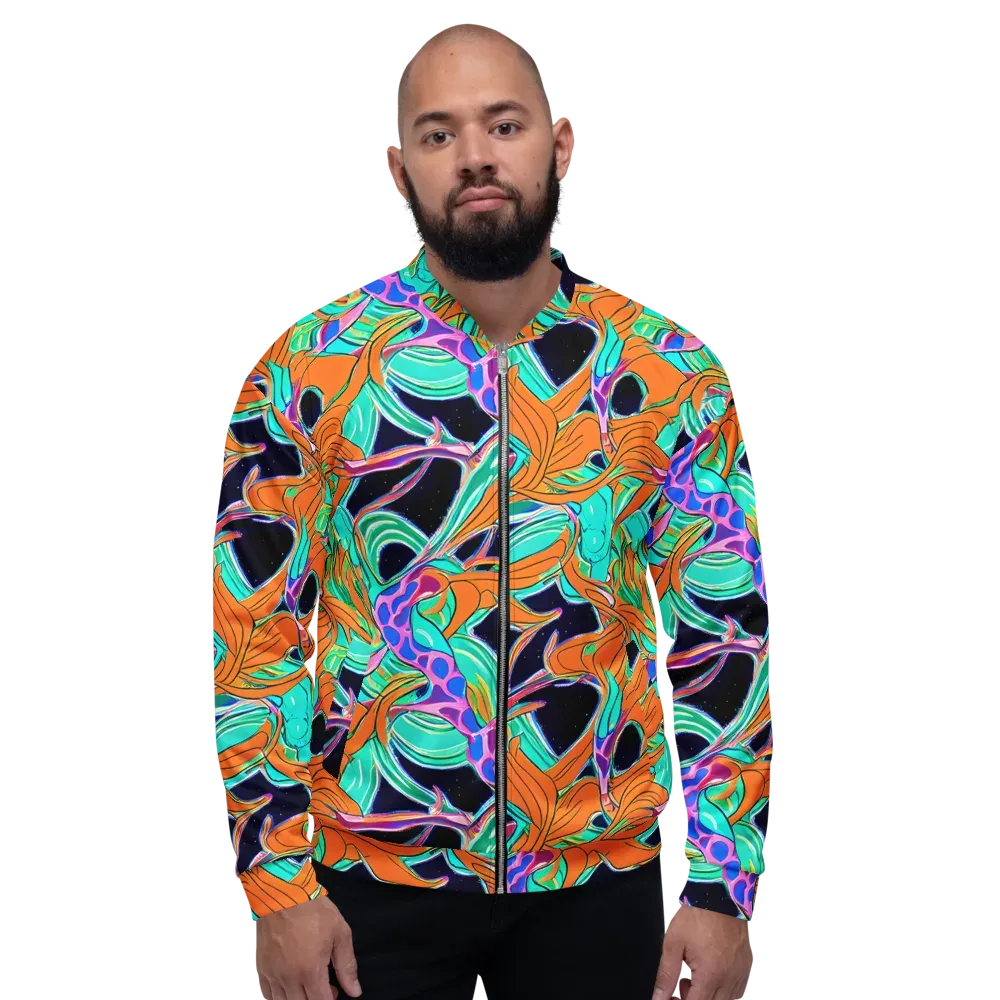 Orbiting Leaves on Bomber Jacket — Front