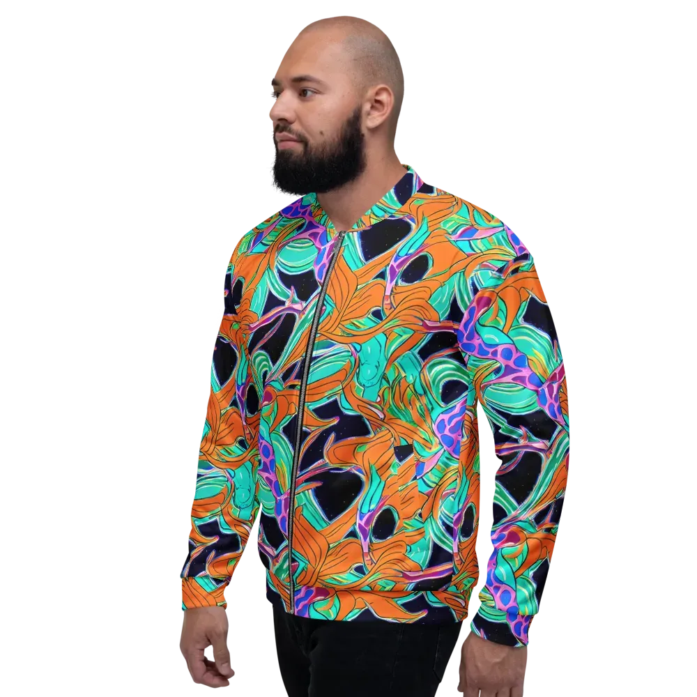 Orbiting Leaves on Bomber Jacket — Left