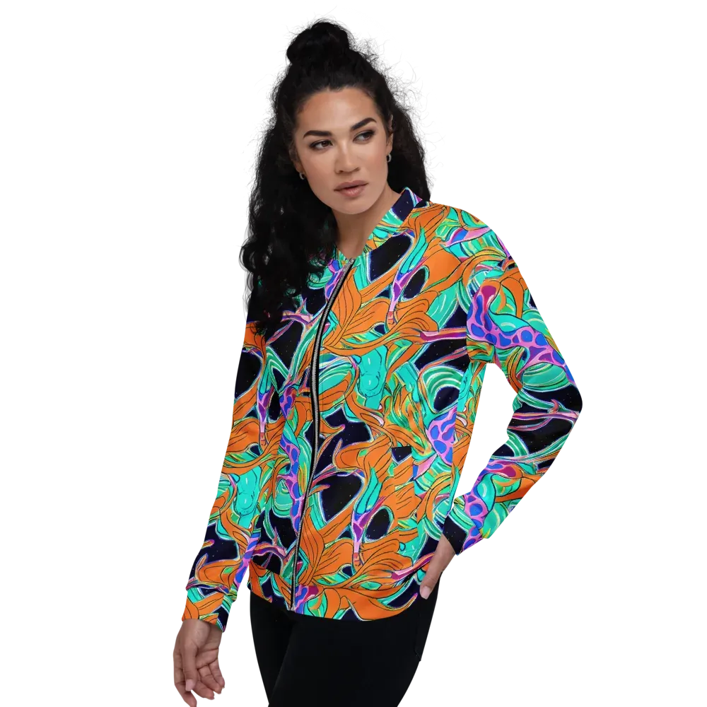 Orbiting Leaves on Bomber Jacket — Left