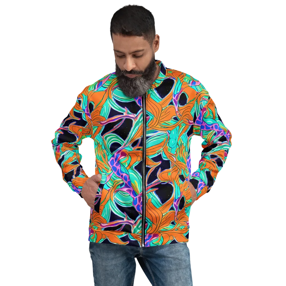 Orbiting Leaves on Bomber Jacket — Front