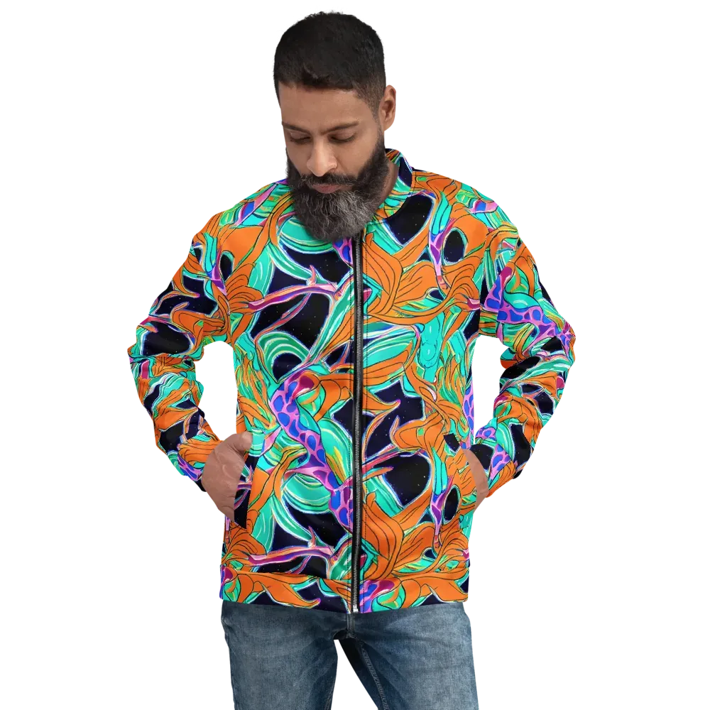 Orbiting Leaves on Bomber Jacket — Front