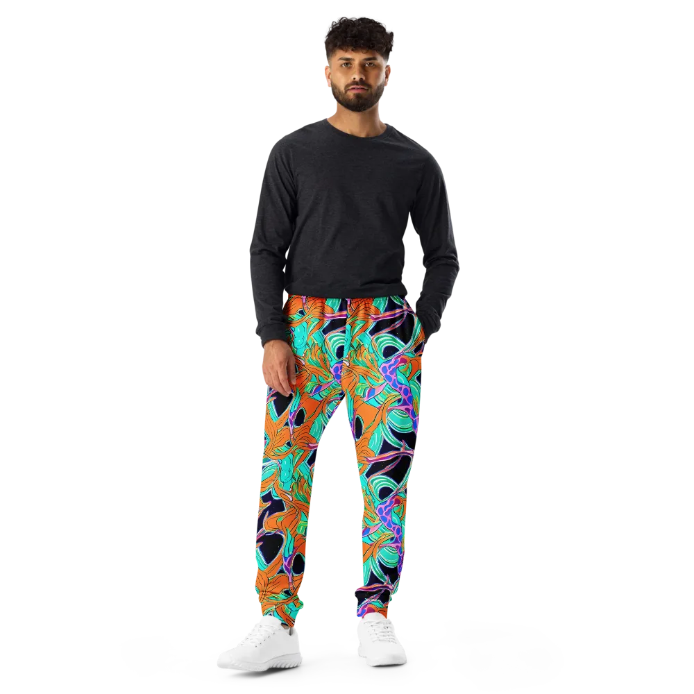 Orbiting Leaves on Men's Joggers — Front