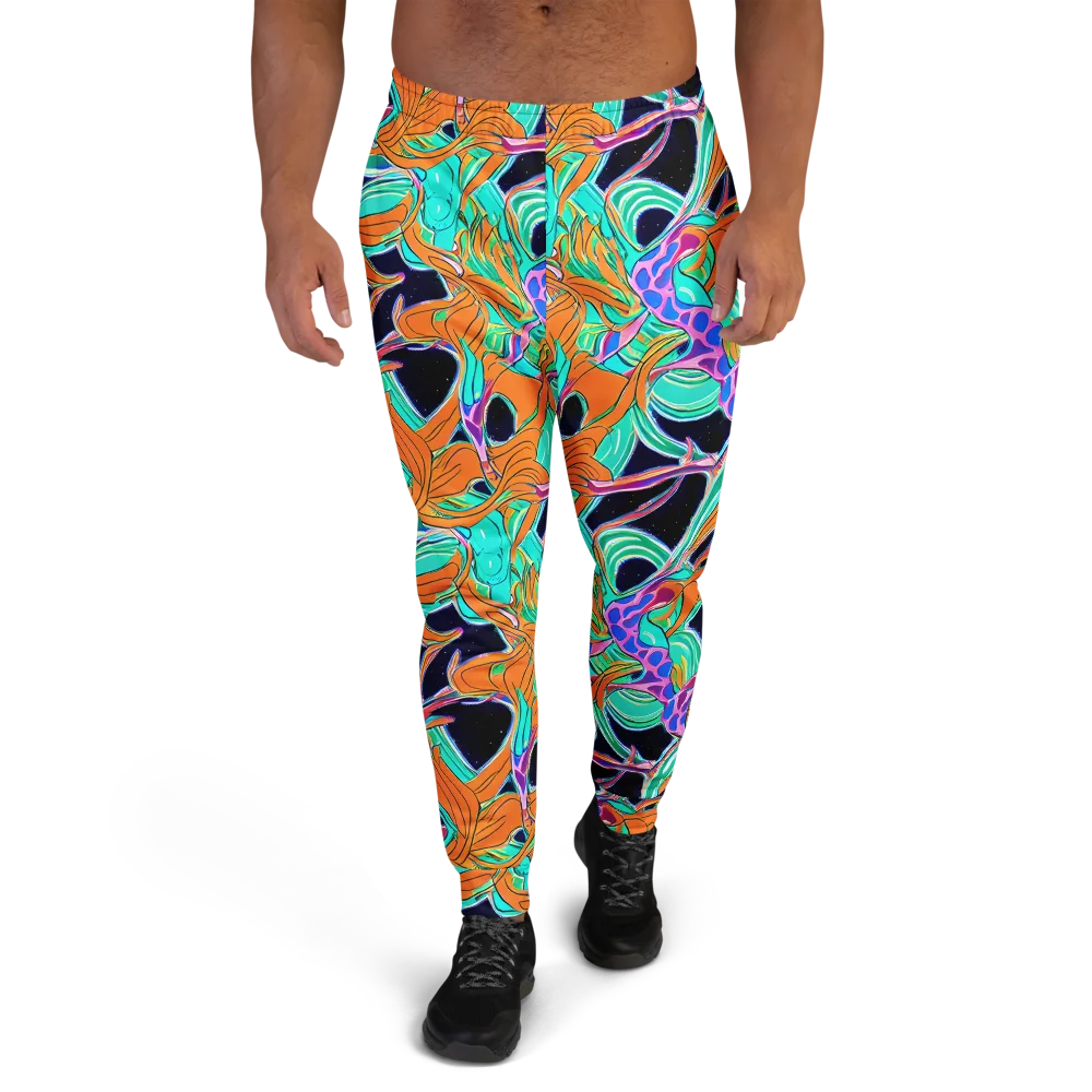 Orbiting Leaves on Men's Joggers — Front