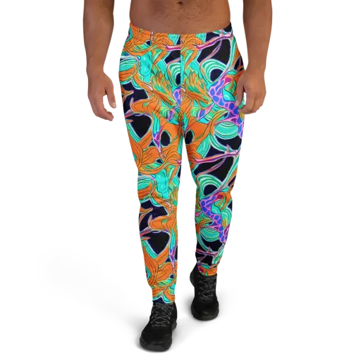 Orbiting Leaves on a Men's Joggers