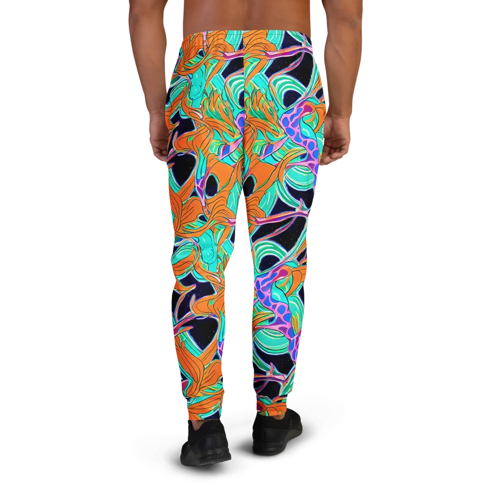 Orbiting Leaves on Men's Joggers — Back