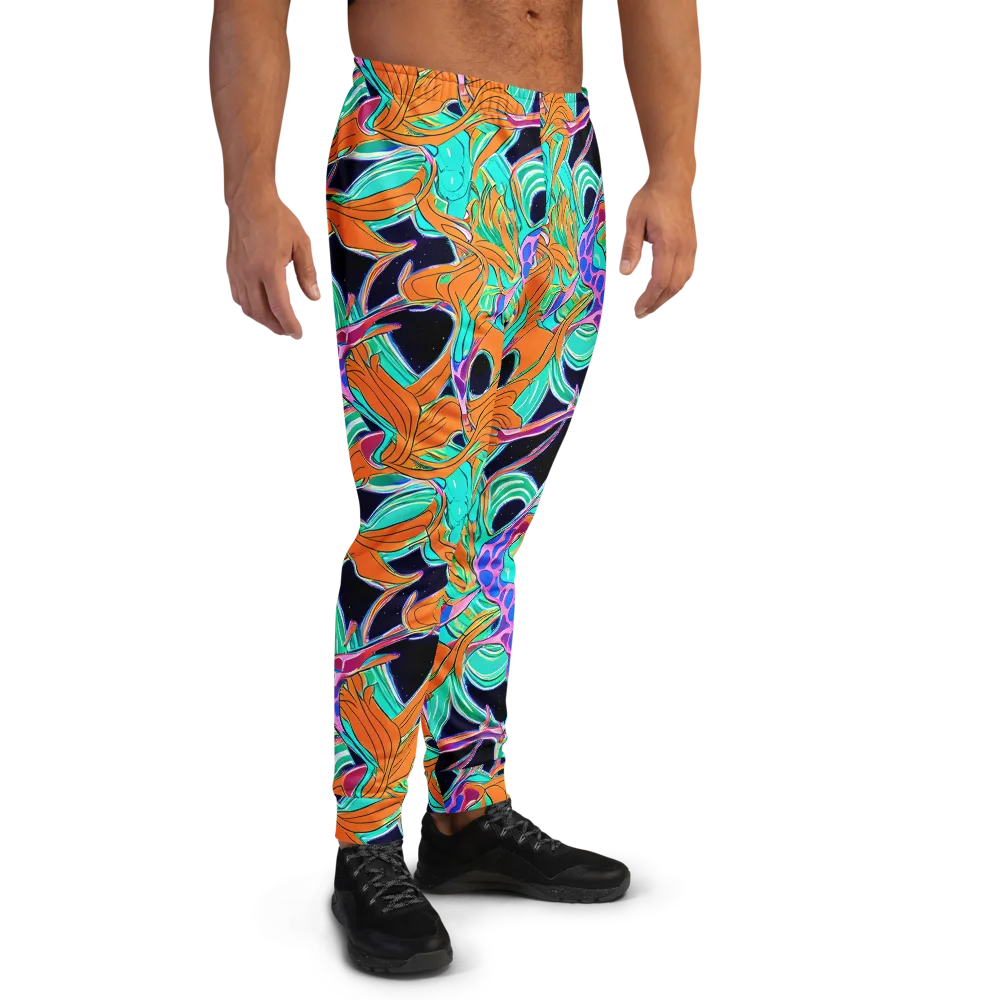 Orbiting Leaves on Men's Joggers — Right