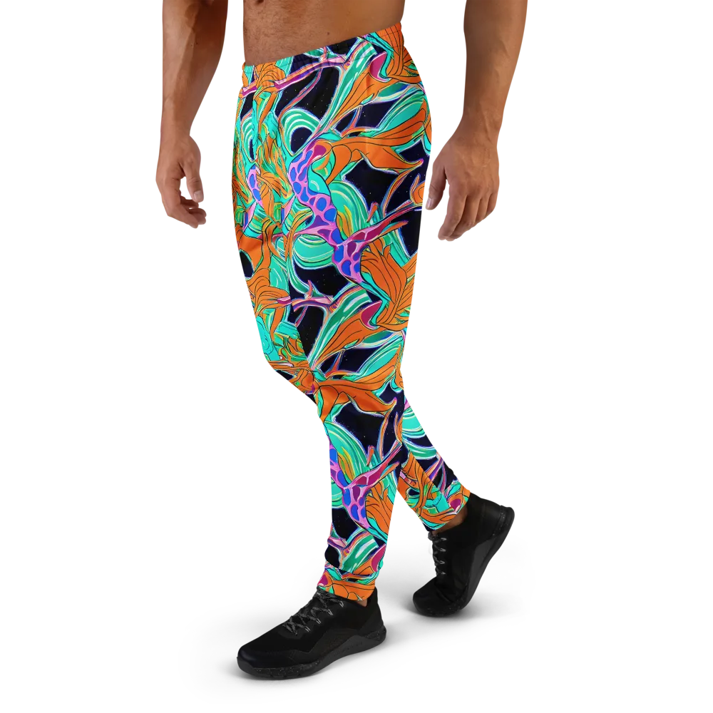 Orbiting Leaves on Men's Joggers — Left