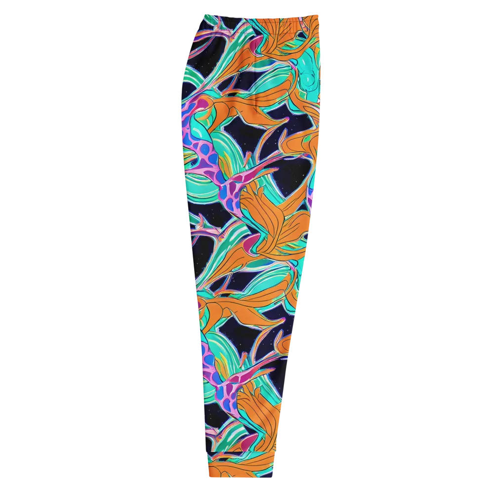 Orbiting Leaves on Men's Joggers — Right