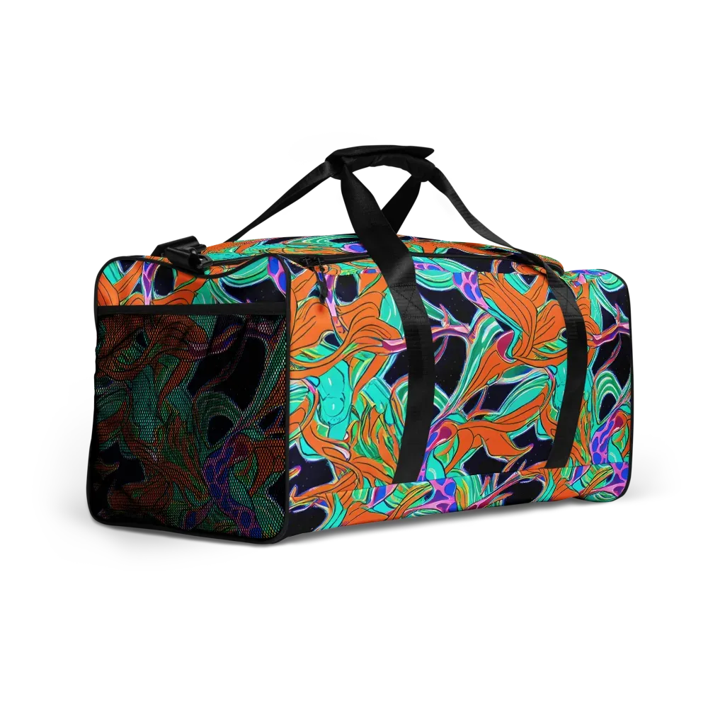 Orbiting Leaves on Duffle Bag — Right Front