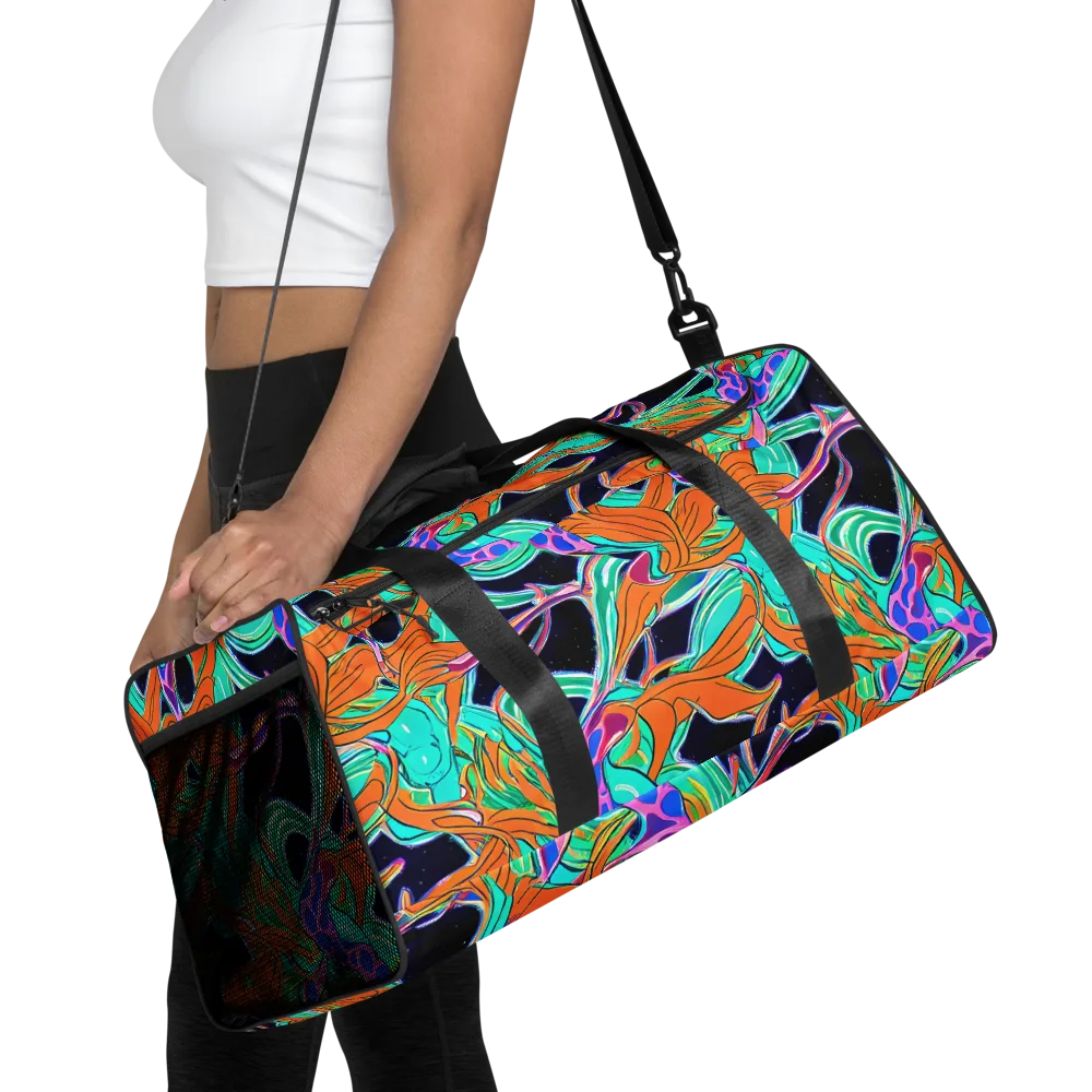 Orbiting Leaves on Duffle Bag — Front
