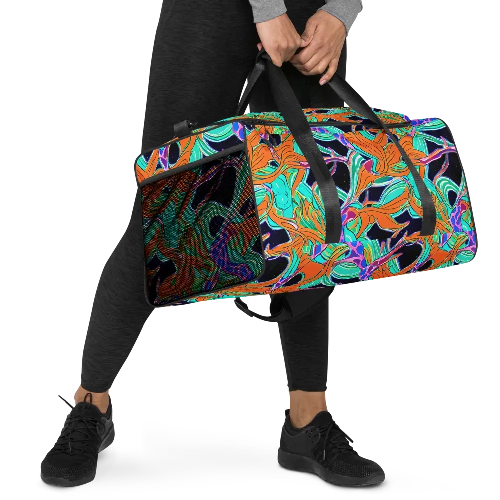 Orbiting Leaves on Duffle Bag — Right Front