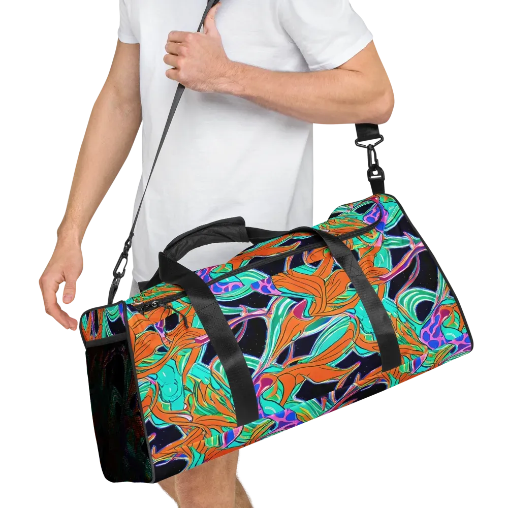 Orbiting Leaves on Duffle Bag — Right Front