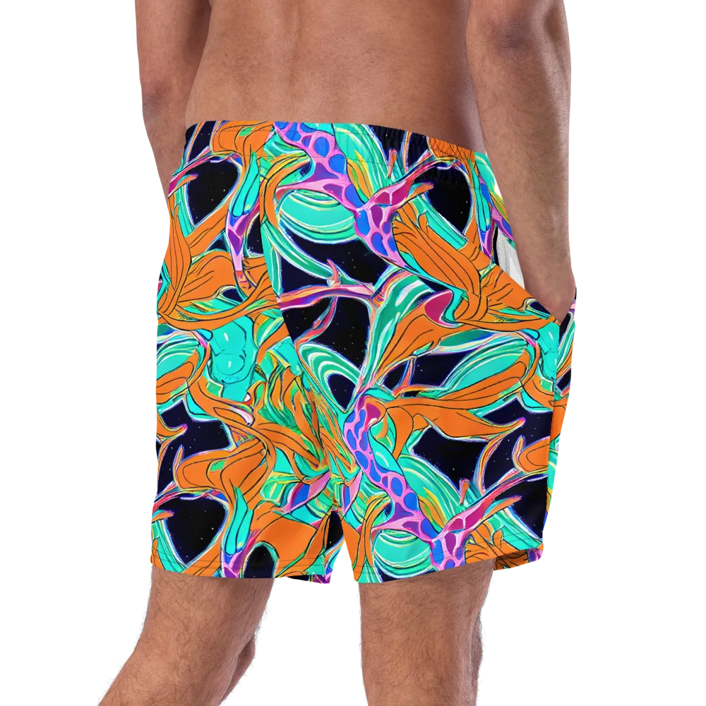 Orbiting Leaves on Swim Trunks — Right Back
