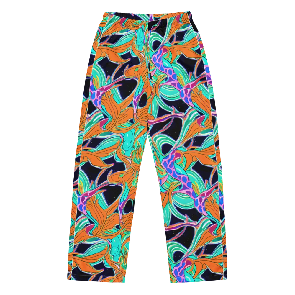 Orbiting Leaves on Women's Pajama Pants — Front