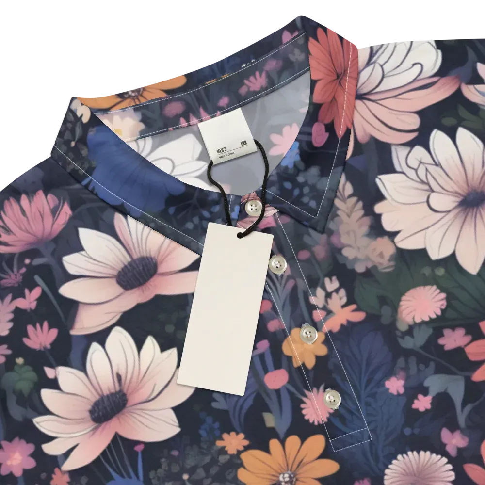 Moonlit Meadow on Men's Slim Fit Polo Shirt — Product details