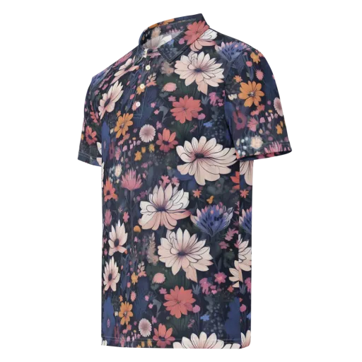 Moonlit Meadow on a Men's Slim Fit Polo Shirt